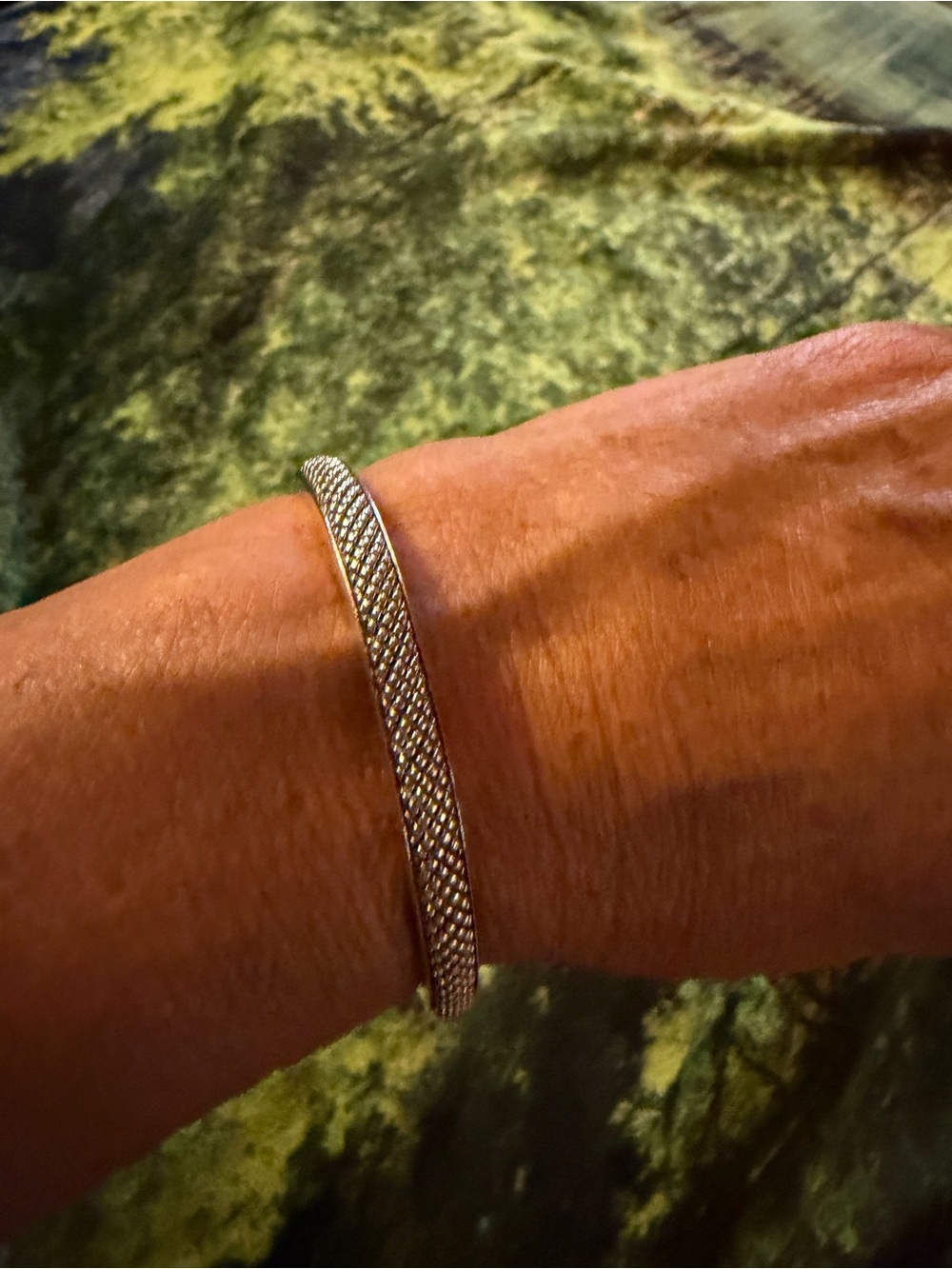 Sterling Silver Woven hinged Bangle Bracelet